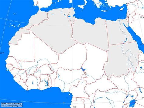 Printable Map Of Northern Africa